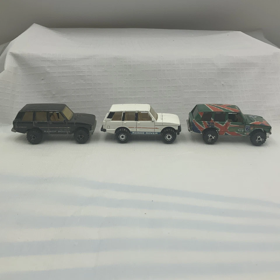 Lot of 3 Vintage Hot Wheels Land Range Rover Black White Green Die Cast - Image 3 of 4