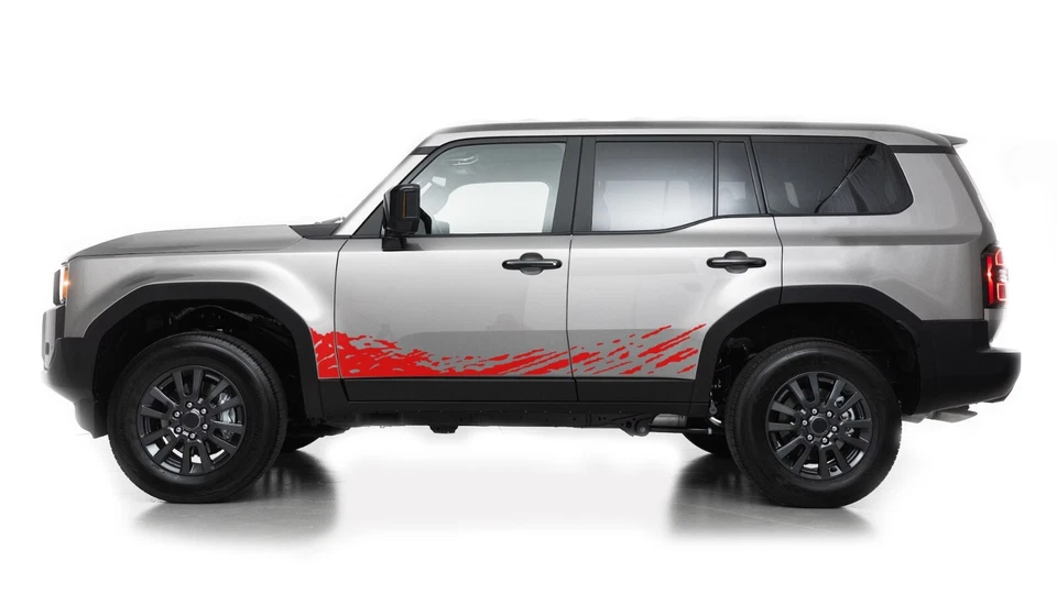 Kit de calcomanías de diseño gráfico salpicaduras inferiores para puertas laterales para Toyota Land Cruiser Foto 3 de 4