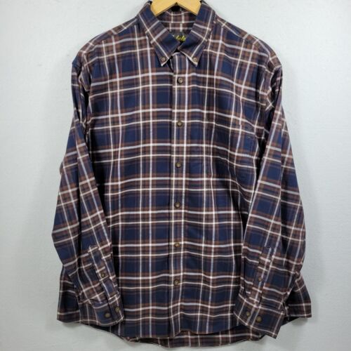 Cabela's Men's X-Large Shirt Plaid Flannel Button-Up Long Sleeve 100% ...