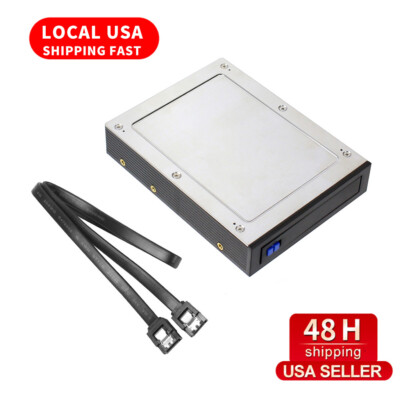 2.5'' Internal Floppy Bay SATA III Tray-Less Mobile Rack for HDD SSD Hard Drive