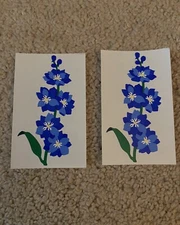 Mrs. Grossman's Stickers FLOWERS BLUE Floral Flower Creative Memories 2 Sheets