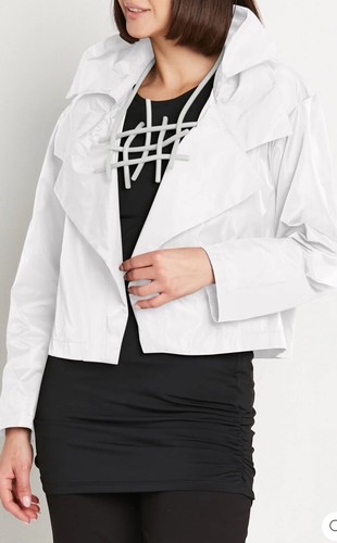 Giacca Planet by Lauren G nylon triplo collo bianco taglia unica