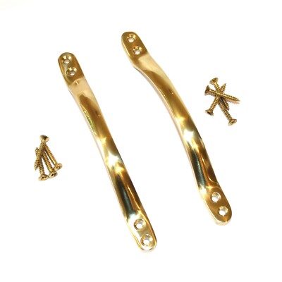 2 x UNIFIX  MESSING 6'' 150 mm VIKTORIANISCHE SCHEILE ZUGGRIFF SCHLEIFENSCHRANK D - 2ER-PACK