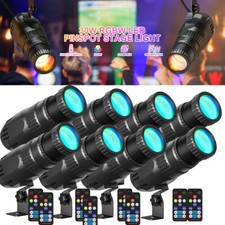 8Pack UKING RGBW 30W Pinspot Light Stage Lighting DJ SHOW Spotlight Manual Zoom