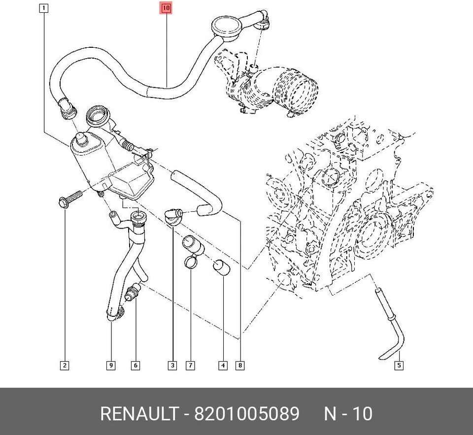 Tuyau Reniflard Huile Megane III Grand Scenic III 1.9 dCi 8201005089 - Bild 4 von 4