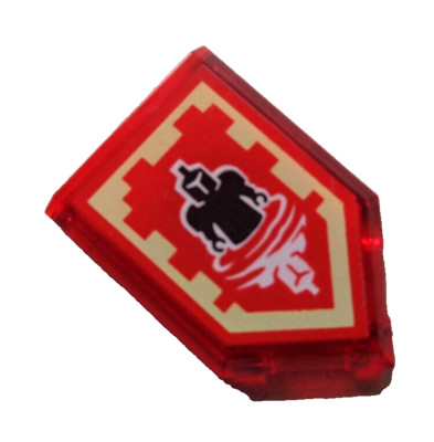 LEGO NEXO Knights Power Shield 22385PB144 trans rot Mirror Me 2x3 fünfeck