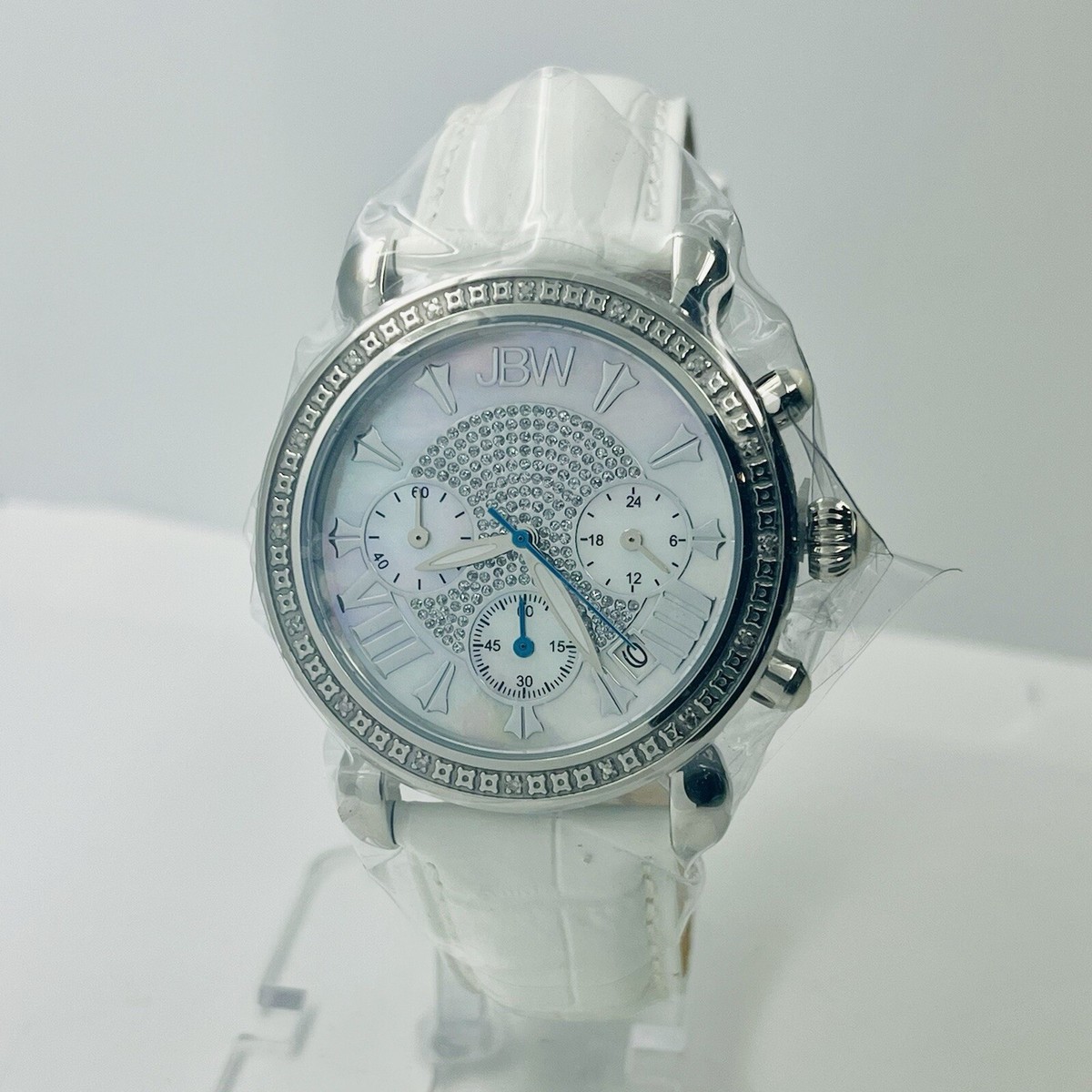 JBW Victory Women Chronograph Silver Diamond Steel 38mm  display picture 2