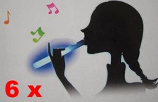 6 Neon Glow Stick Set/Emergency Light+Rescue Whistle Survival/Party Noise Maker