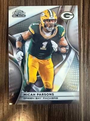 2025 Topps Chrome Black Micah Parsons Refractor # /299 Packers