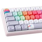 MOA Profile Keycaps 131 Keys Gray Rainbow Candy PBT Custom Keycap Set