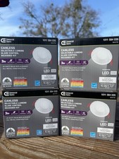 4x Commercial Electric Premium Series 3in LED Baffle Canless Recessed Light