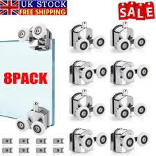 8 Pack Shower Door Wheels 23mm Top and Bottom Roller Runners Replacement Chrome