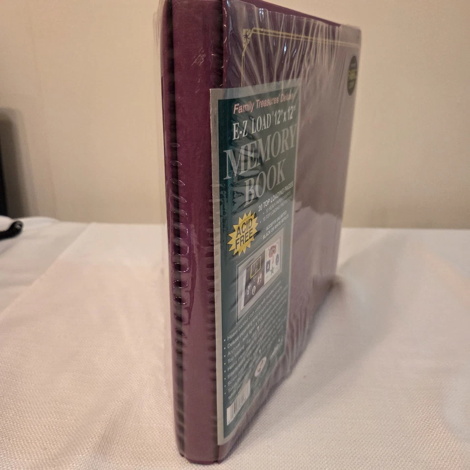 NUEVO álbum de fotos álbum de recortes Pioneer 12x 12 púrpura/magenta encuadernado con postes cargador superior  Foto 3 de 4