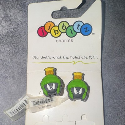 Jibbitz Marvin the Martian Looney Tunes Shoe Charm Set of 2 Rubber Plastic 2pk