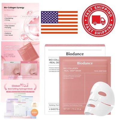 Overnight Hydration Mask 4 Count Collagen and Hyaluronic Acid for All Skin Types