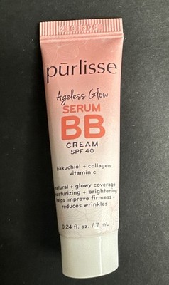 Purlisse Ageless Glow Serum BB Cream LIGHT Travel Size .24 fl.oz. 7mL SEALED