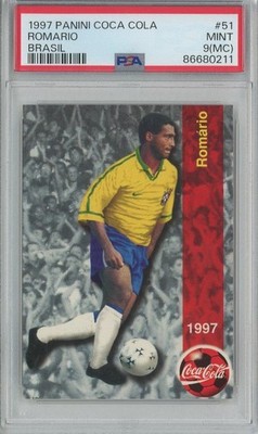 1997 Panini Coca Cola Romario 51 Psa9 Brazil