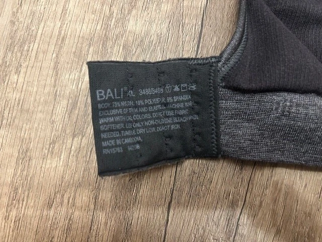 Beauty by Bali Comfort Wire Free Gray Seamless Bra 3488 Women's Size XL - Image 3 of 3