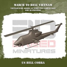 US Bell Cobra AH-1 Helicopter 15mm or 20mm ideal for Flames of War, Nam '68 etc