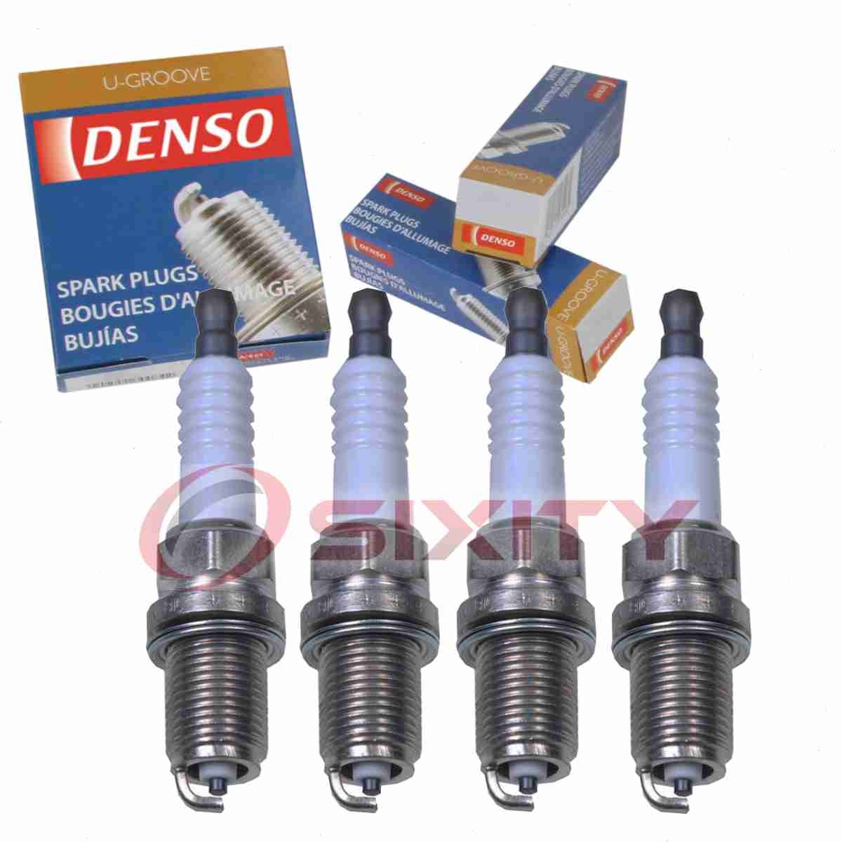 4 pc Denso Standard U-Groove Spark Plugs for 2015-2016 Toyota Prius C 1.5L as