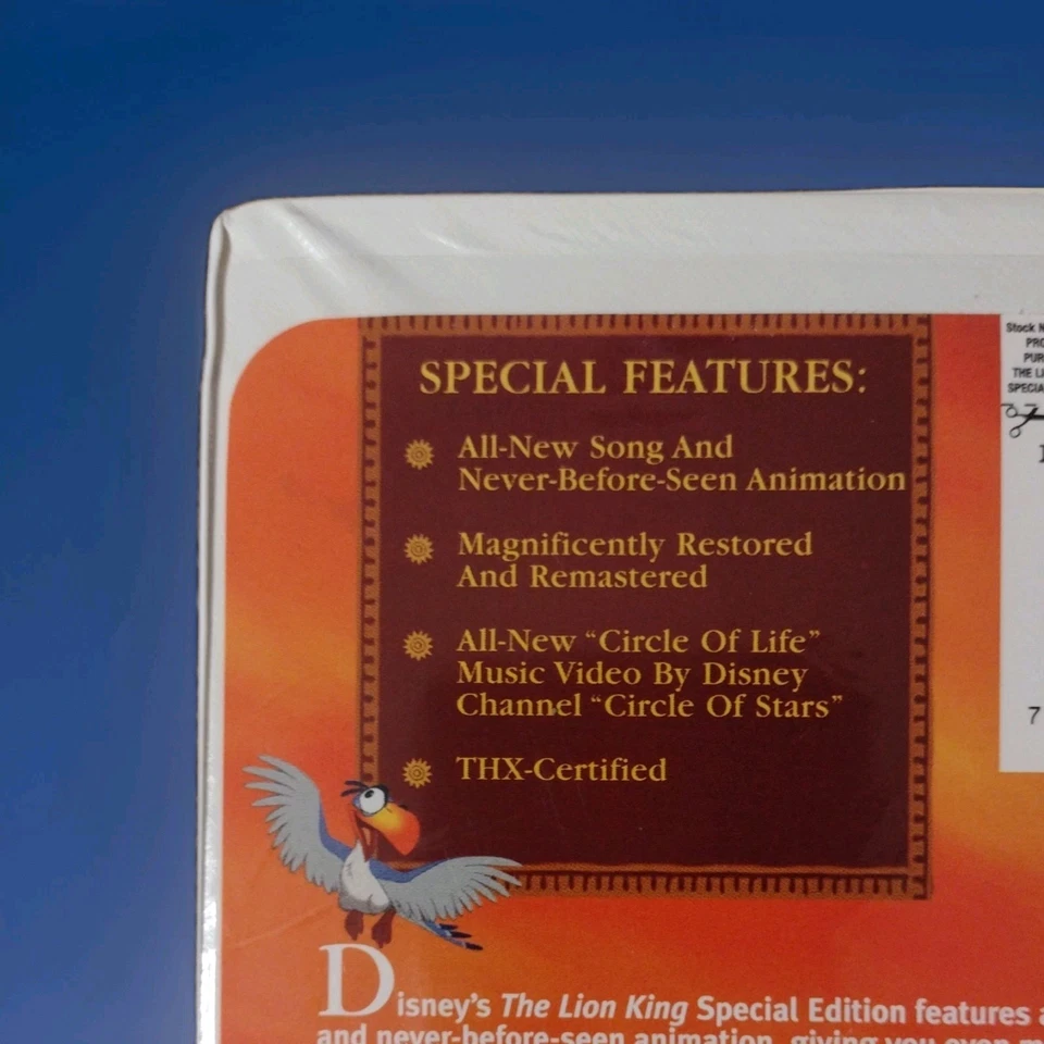 Disney's The Lion King Platinum Edition Rare Blue VHS Foto 4 de 4