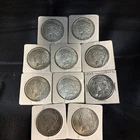 Lot of 10 PEACE DOLLARS 1922-1924 90% silver no reserve-nice!