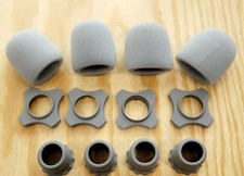 New 12 Pcs Foam Microphone Mic Covers  Silicone Rings  Sleeves For Podcasts