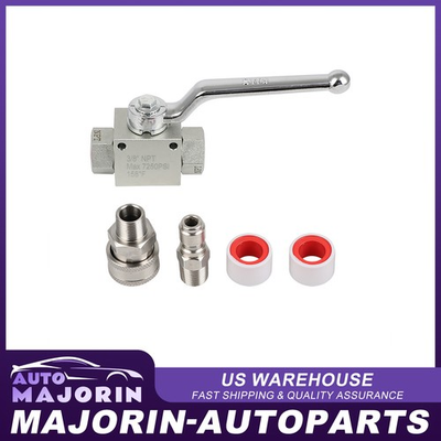 #ad Steel High Pressure Washer Ball Valve Kit for Power Washer Hose 3 8quot; NPT 7250PSI $33.27