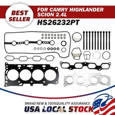 Engine Cylinder Gasket Kit w/ Bolts for Toyota Camry Scion 2.4L HS26232PT 2AZFE