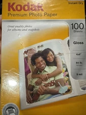 Kodak Premium Photo Paper SEALED GLOSS 100 Sheets, 4 x 6 in 1960434 NEW