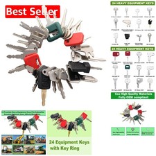 24-Key Construction Equipment Ignition Set - Fits JCB, Volvo, Hyster