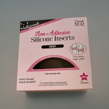 Hollywood Fashion Secrets Non-Adhesive Silicone Inserts - Deep Shade New In Box