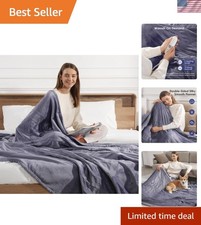 Electric Blanket Full Size Heated Blanket 72''X84'', Purple Heating Blanket U...