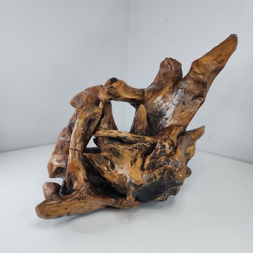 Natural Driftwood Root Sculpture 12x12x10 in Organic Zen Decor One-of-a-Kind