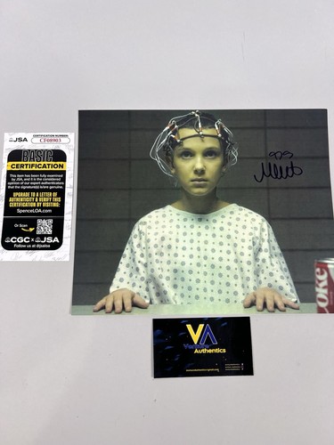 Millie Bobby Brown Signed Stranger Things Eleven 8X10 Photo w/ JSA COA