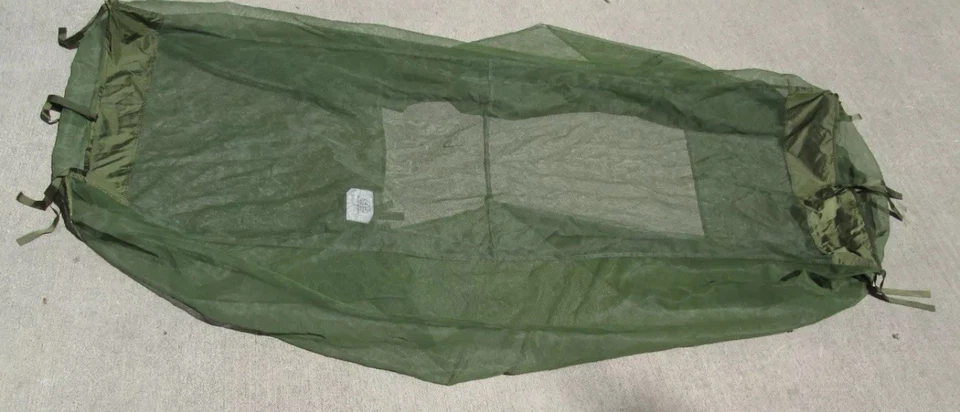 US MILITARY SPEC Insect Bar / Mosquito Net + 4 Poles for Cot Tent Camping Hiking - Image 4 of 4