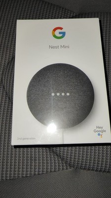 Google Nest Mini 2nd Generation Smart Speaker - Charcoal. New Sealed