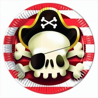 Powerful Pirates Pappteller Groß 23Cm 8 StüCk Neu & Ovp