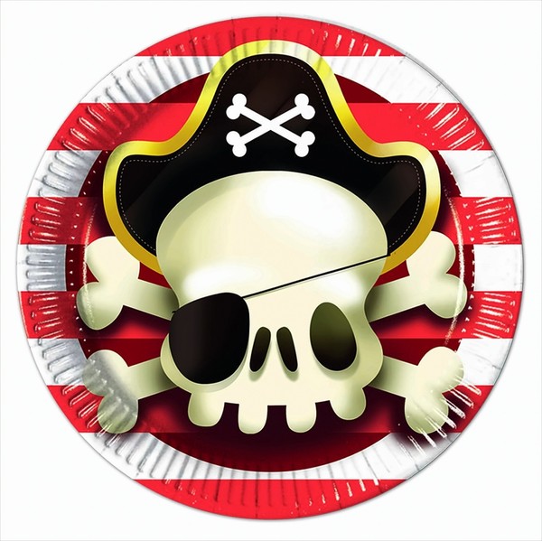 Powerful Pirates Pappteller Groß 23Cm 8 StüCk Neu & Ovp-image