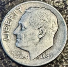 1947-D Roosevelt Dime Silver Circulated Uncertified US Coin