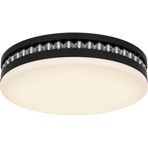 Matte Black LED Flush Mount from the Carey Collection - Picture 1 of 7