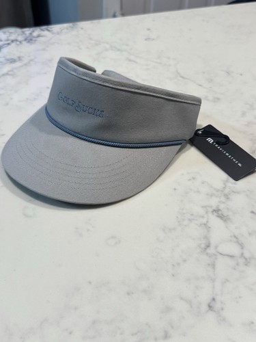 Travis Mathew Golf Weekend Agenda Golf Sucks Visor - Grey One Size
