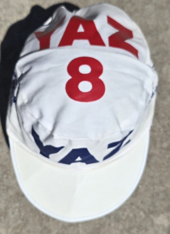 vtg Boston Red Sox Painter Cap Hat Yaz 8 Carl Yastrzemski Hall Of Fame Induction