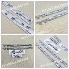 For Tacoma 2016‑2023 Tailgate Insert Emblem Badge SR5 V6 Silver Rear Side Letter