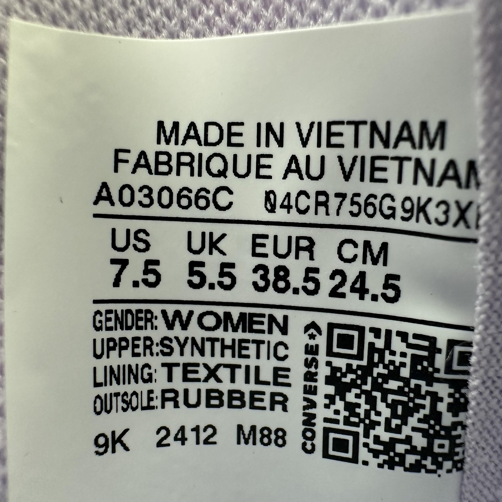 Converse All Star Shoes Womens Size 7.5 Purple Low Top Synthetic A03066C thumbnail 11