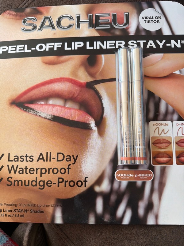 Sacheu Beauty STAY-N Peel Off Lip Liner Tattoo DUO 03 p-INKED & ~01 nOOHde~