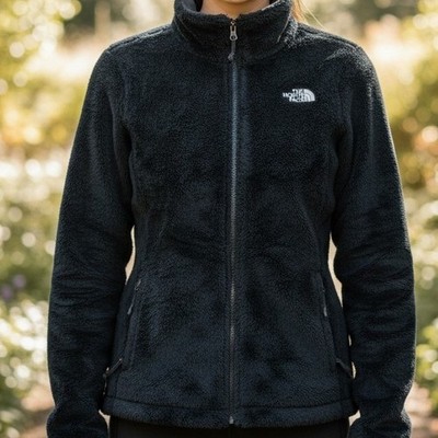 The North Face Osito Fleece Jacket Womens Black Full Zip Soft High Pile Jacket
