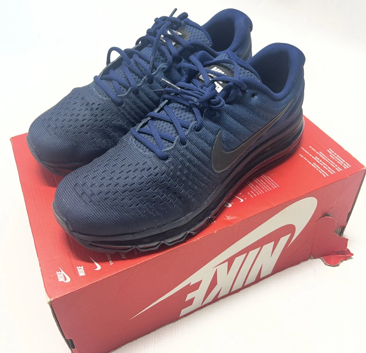 Nike Air Max 2017 Athletic Running Shoes Deep Royal Blue Hyper Cobalt M 7/W 8.5 Nike Air Max 2017  main image 4