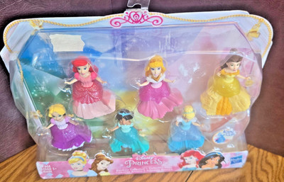 Disney Princess Rainbow Collection Mini Dolls  Ariel Belle Cinderella Jazmin nw