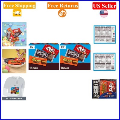 Assorted Milk Chocolate Candy Bar Variety Pack 36 Pieces, 27.3 oz